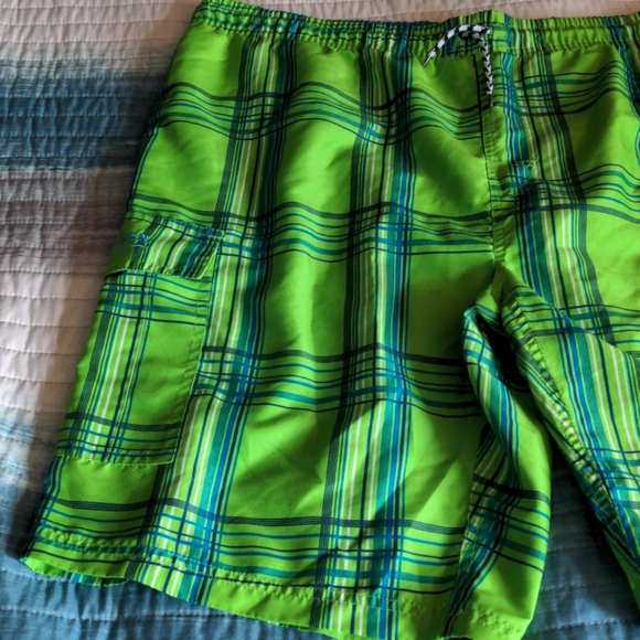 Men's Green U.S. Polo Swim Board Short Trunks, size XL - Picture 3 of 12